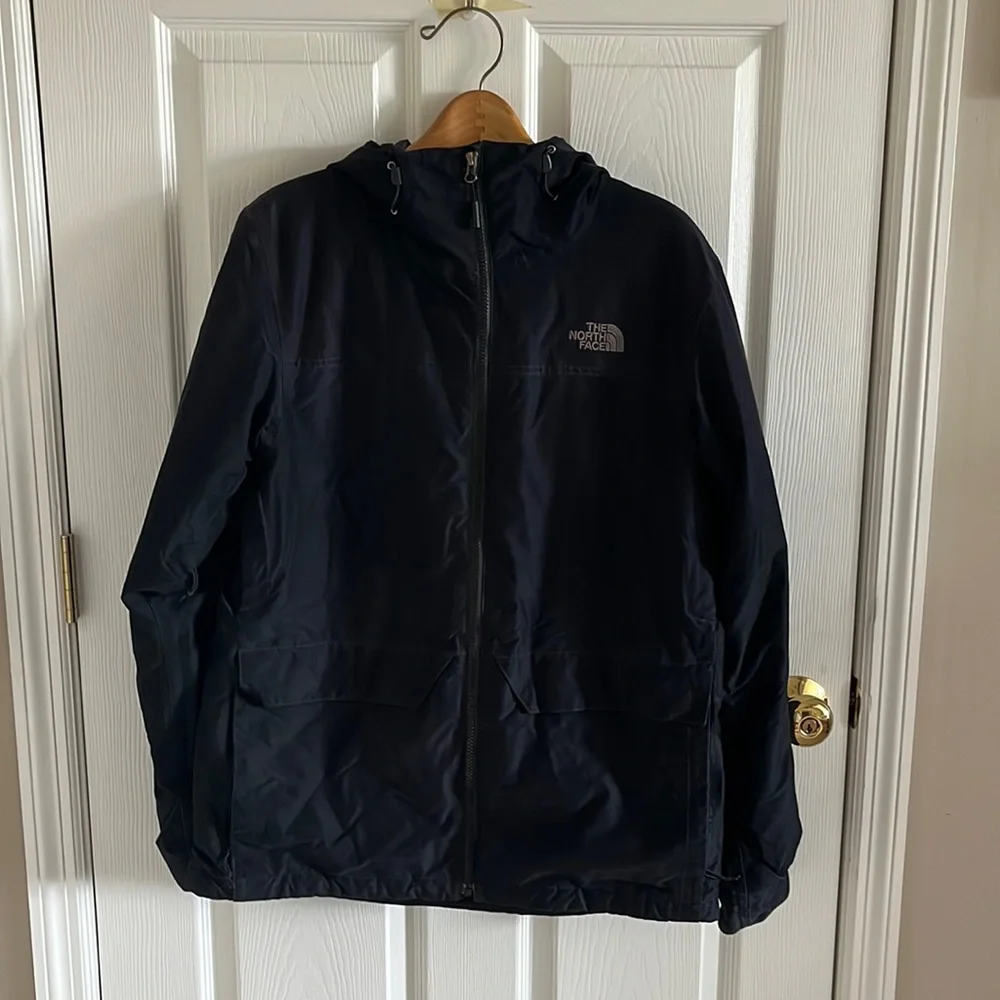 The North Face Black Faux Suede Hooded Zip Up Jacket Size Medium